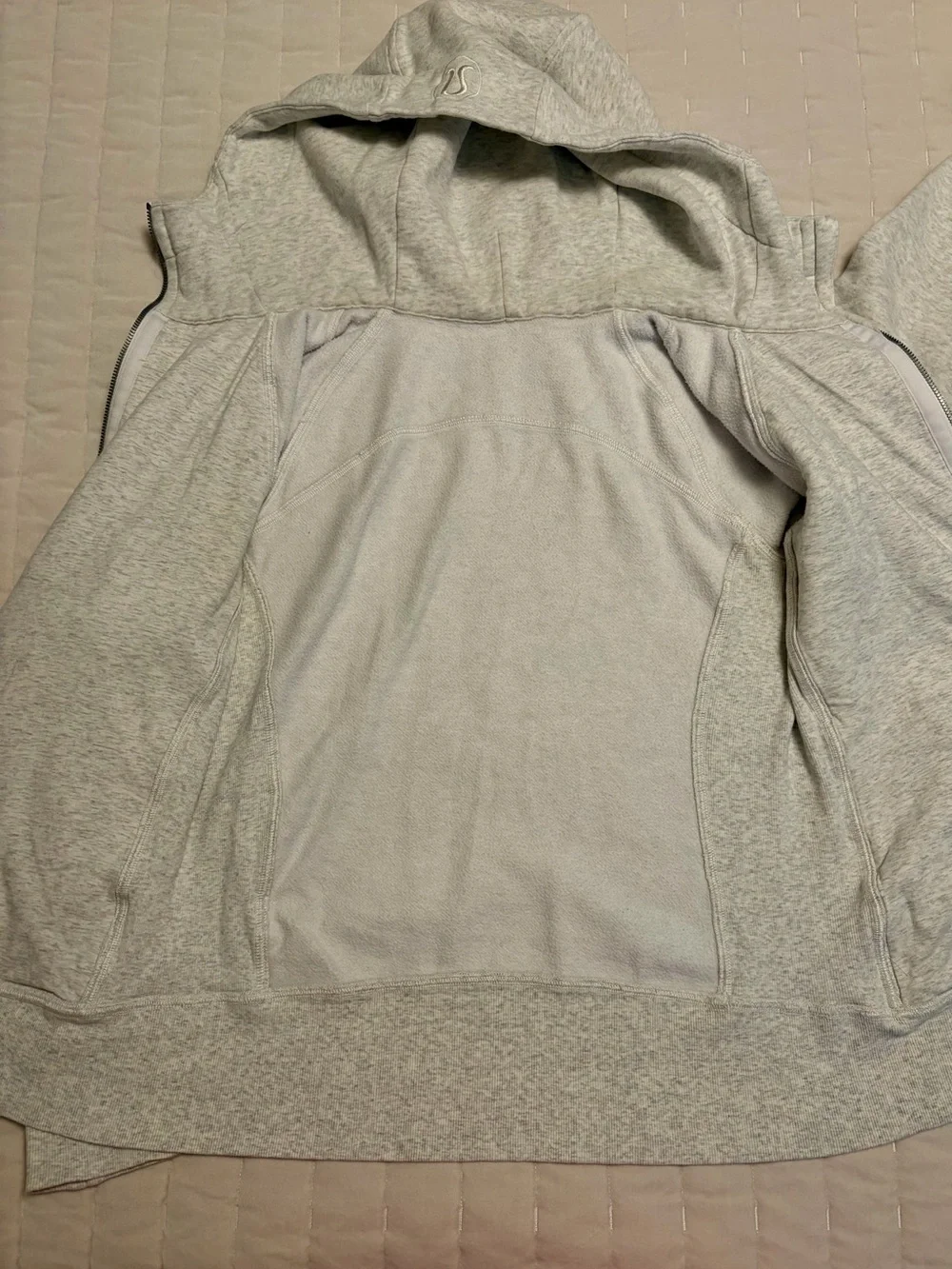 Lululemon Scuba Hoodie IV Full Zip Classic Fleece Heathered Core Ultra Light Gre